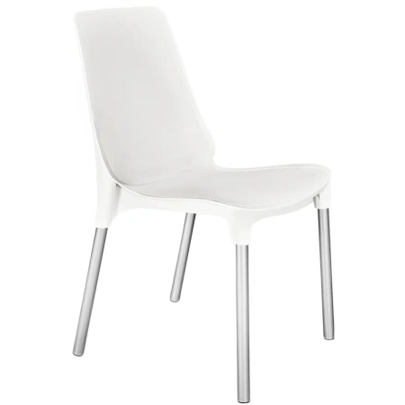 Стул для столовых EL_SHT-S75 пластик белый/хром лак 1880