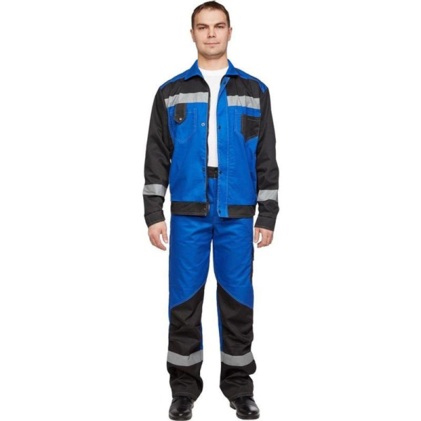 Костюм рабочий летний муж  л21-КБР вас/черн. (р.64-66) 182-188 (мод.КОС211)