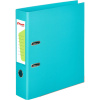 Папка-регистратор Комус Стандарт 75мм  бирюзовая, ПБП2, карм.кор., мет.уг