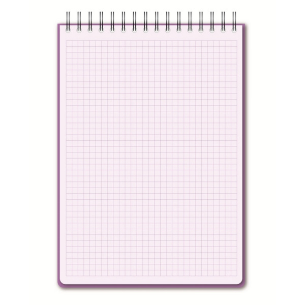 Блокнот А5,60л,кл,спир,пласт.обл,тонир.бл. Attache Bright colours Сиреневый