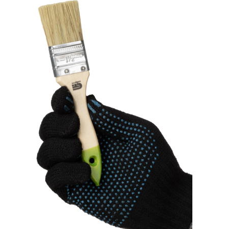 Кисть плоская 36 мм, натуральная щетина, деревянная ручка// Сибртех(82262)