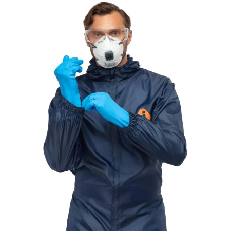 Комбинезон многоразовый защитный с капюшон Jeta Safety JPC75b синий р. XXL