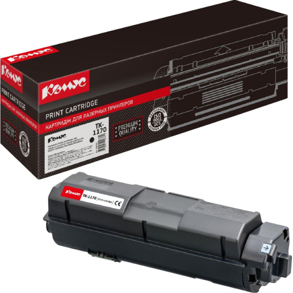 Картридж лазерный Комус TK-1170 чер. для Kyocera Ecosys M2040 (чип)