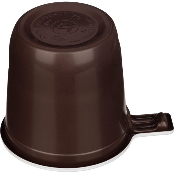 Чашка одноразовая кофейная 200мл, двухцветная, бюджет, КОМУС ПП 50шт/уп