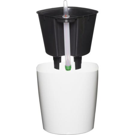 Горшок цветочный с автополивом КОМФОРТ 3л белый ПИ-21-9ТХ