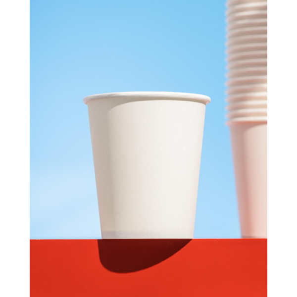 Стакан одноразовый бум 1-сл. d-80мм 250мл белый КОМУС 50шт/уп