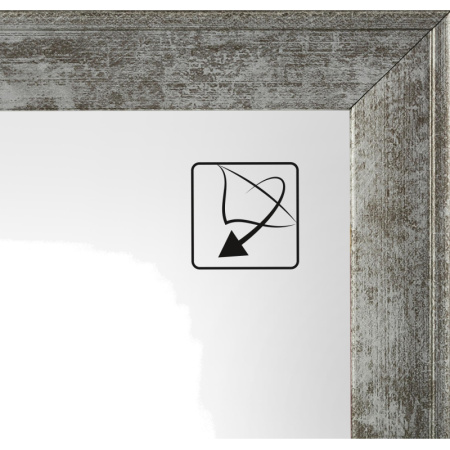 Рамка ATTACHE 21х30 пластик. багет шир.-25 мм, выс  серебристая