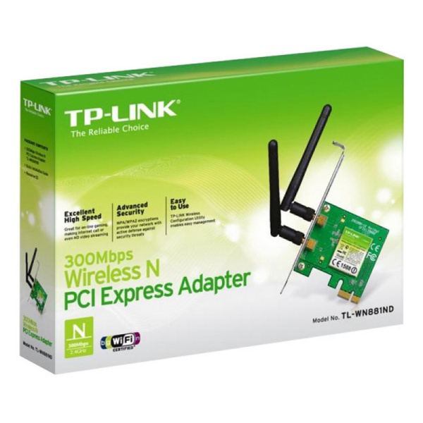 Сетевой адаптер WiFi TP-Link TL-WN881ND PCI Express