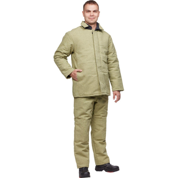 Костюм сварщика брезентовый утепл. кур/бр (модель КС02ПР) (48-50) 170-176