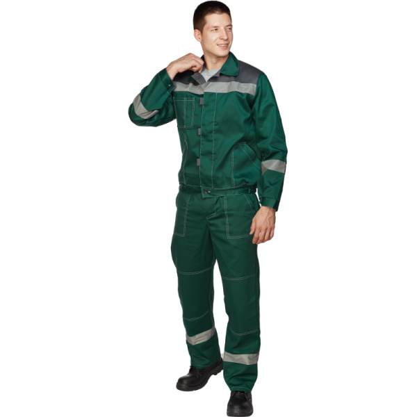 Костюм рабочий летний муж. л20-КБР зелен/сер (р.52-54) 182-188 (Арсенал-СП)