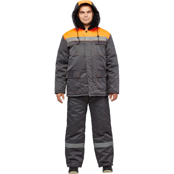 Костюм рабочий зимний муж з35-КПК сер/оранж ( 44-46) 170-176 (Арсенал-СП)