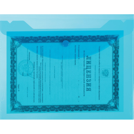 Папка-конверт на кнопке А5 Attache цвет в ассортименте 120 мкм 10 шт/уп