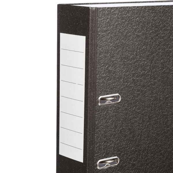 Папка-регистратор мрамор ,80 мм Элементари , мет уголк.,бум./бум.,черн