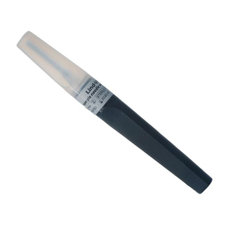 Игла двусторонняя 22G (0,7х25мм) черная виз.контроль Lind-Vac 50шт/уп