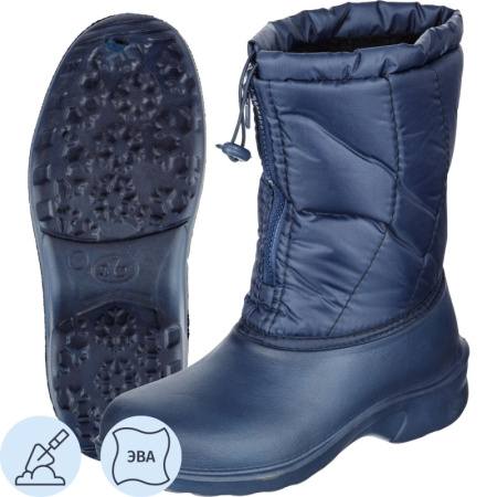 Сапожки женские цв. т.синий/т.синий мод. 321 (р.37) ЭВА утепленные