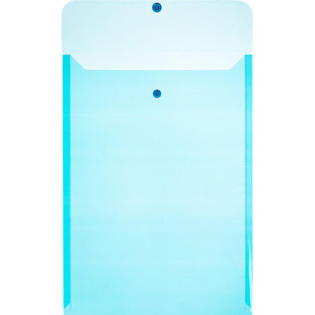 Папка-конверт на кнопке КНК 150 синий прз, вертикул. 10шт/уп