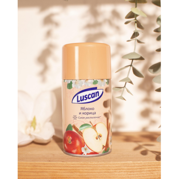 Баллон сменный для автоосвежителя Luscan 250мл Яблоко и корица сухое распыл