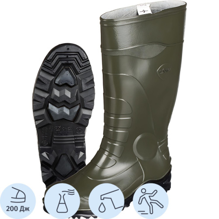 Сапоги мужские цв.оливковый мод. 173 (р.39) (247) с мет. подноском