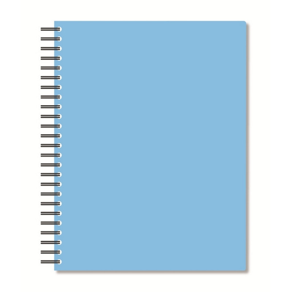 Бизнес-тетрадь А5,96л,кл,спир,пластик,тон.бл. Attache Bright colours Голуб