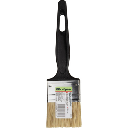 Кисть флейцевая Стандарт, 50x6, нат. щетина,пластик.ручка//Сибртех(82504)
