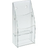 Подставка настольная/настенная Комус 1/3 А4 2отделения акрил