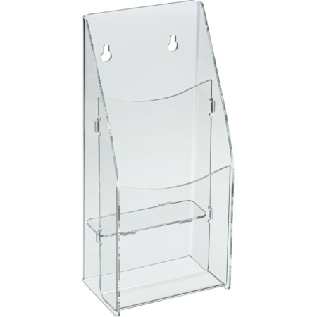 Подставка настольная/настенная Комус 1/3 А4 2отделения акрил