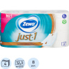 Бумага туалетная Zewa JUST1 4с бел 100%цел втул 12,3м 90л 8рул/уп 144120