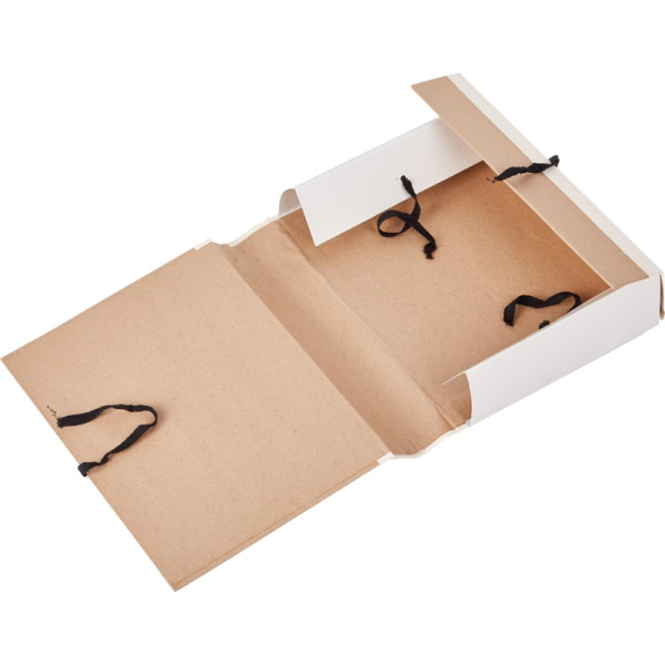 Папка архивная крафт/коленкор ATTACHE 8см 4 завязки