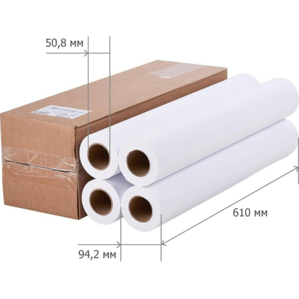 Бумага широкоформатная ProMEGA engineer 80г 610ммх45м 50,8 мм 4шт/уп