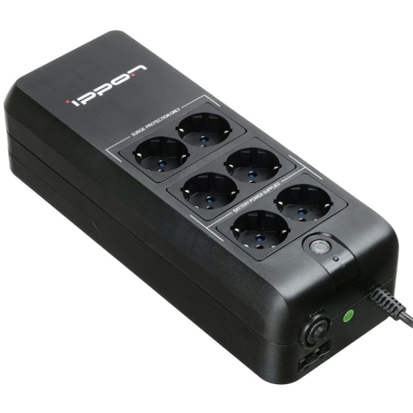 ИБП Ippon Back Verso 800 800ВА 420Вт EURO(4+2) черный