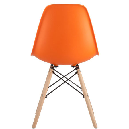 Стул для столовых SG_Eames PP оранжевый, деревянные ножки
