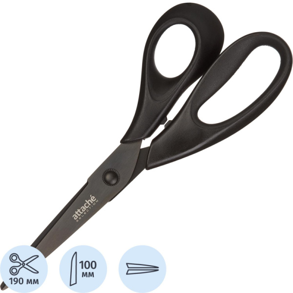 Ножницы Attache selection Jaguar 190 мм эргон.руч,покр.Titanium black