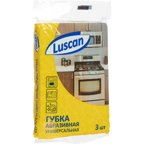 Губки абразивные Luscan 130x90x4 мм 3шт/уп