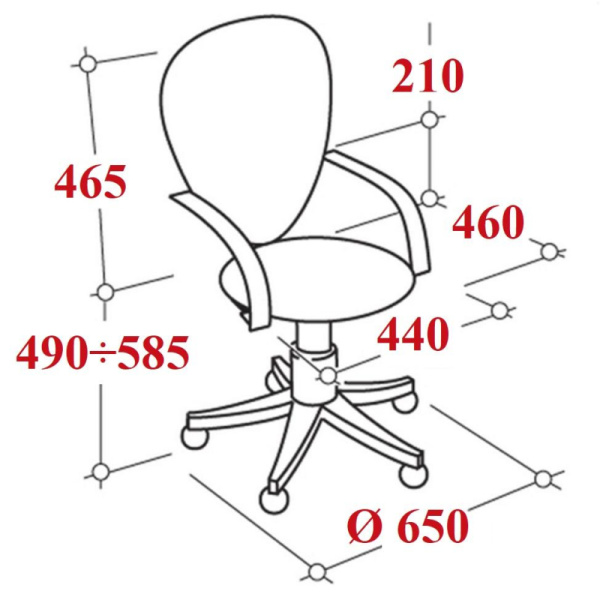 Кресло VT_Chairman 698 ткань TW черная, сетка черная SL (7022347)