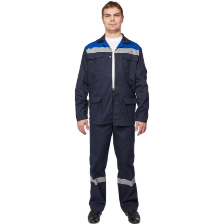 Костюм рабочий летний муж л05-КБР син/вас (р.44-46) 170-176 (Арсенал-СП)