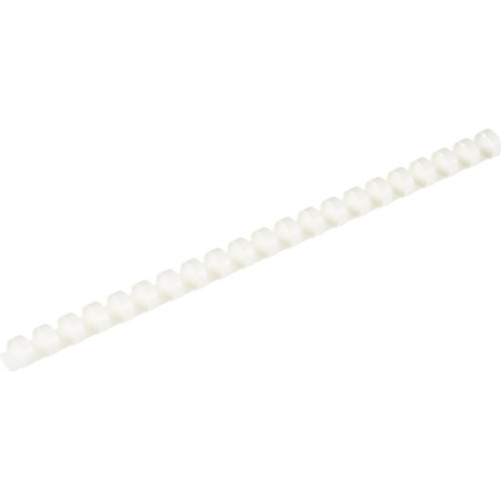 Пружины для переплета пластиковые 21 кольцо, 19 мм, (белые), 100 шт./уп