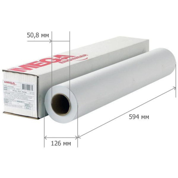 Бумага широкоформатная ProMEGA engineer InkJet 80г 594ммх100м 50,8мм