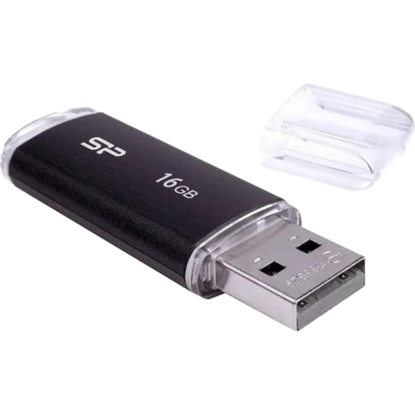 Флеш-память Silicon Power Ultima U02, 16Gb, USB 2.0, чер, SP016GBUF2U02V1K