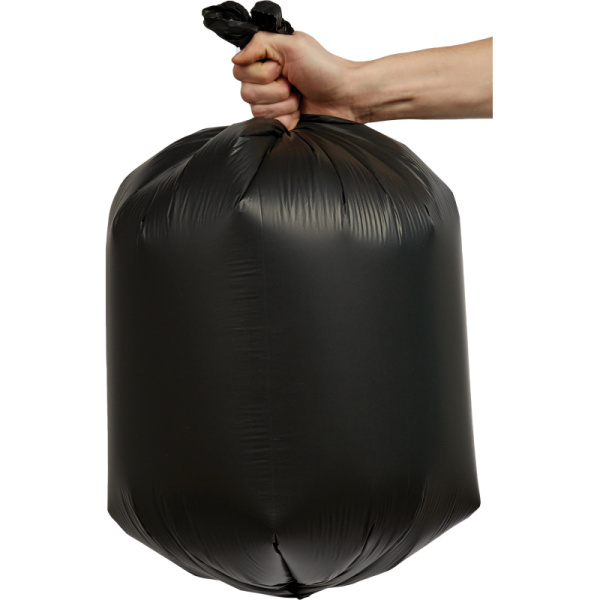 Мешки для мусора ПВД 65л 25мкм 20шт/рул черные 50x80см EcoСlean