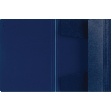 Папка на резинках Комус Шелк синяя