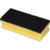 Губки для посуды Vileda черный абразив желтая 102565 7х15 10шт/уп