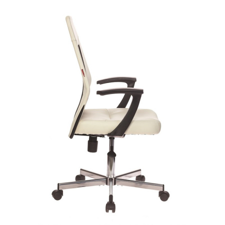 Кресло VB_EChair-225 DSL PTW к/з бежевый OR-10/сетка черная TW, хром