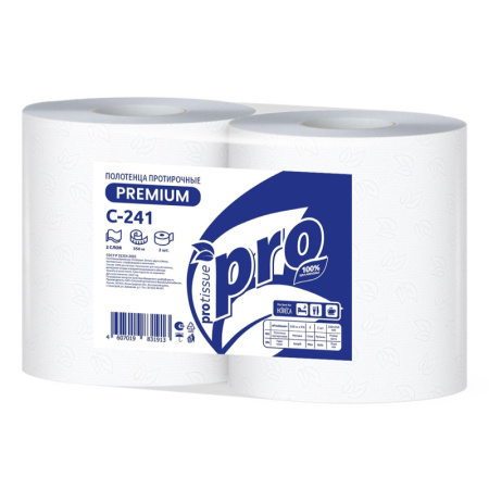 Бумага протирочная Protissue 1000л/рул 350м С241 2рул/уп