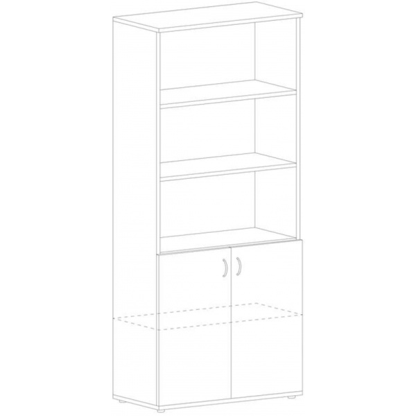 Шкаф MS_Агат   полузакрытый высокий АЯ-23.0 ясень шимо