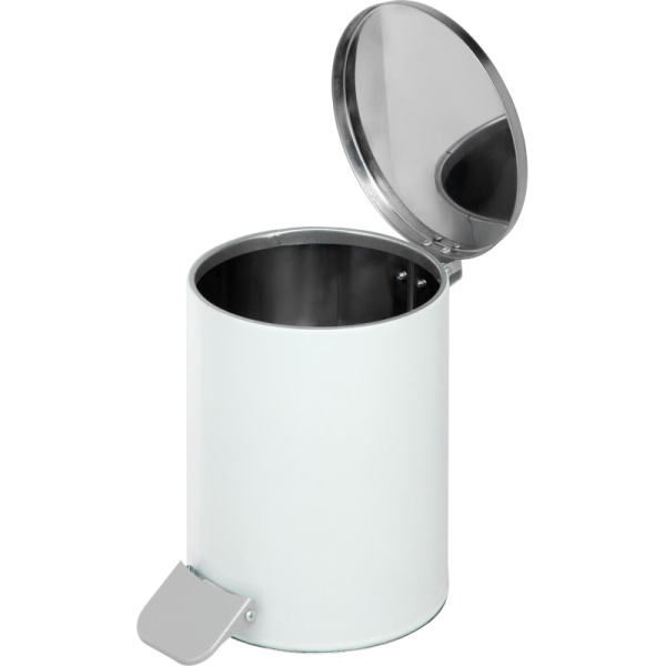 Урна педальная стальная круглая 7 л хром, 200 ммx230 мм