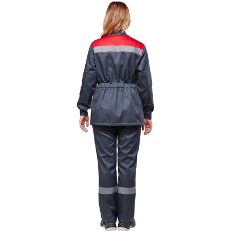 Костюм рабочий летний жен. л20-КБР сер/красн (р.56-58) 170-176 (Арсенал-СП)