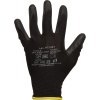 Перчатки защитные нейлоновые с полиуретановым покрытием черные размер 7