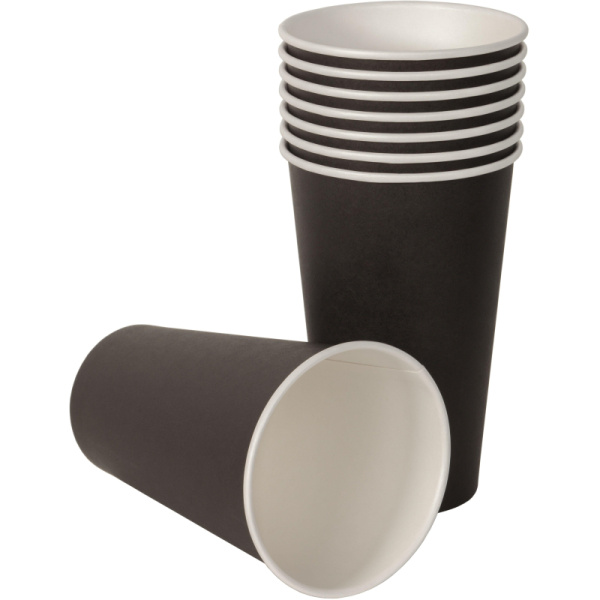 Стакан одноразовый бум 1-сл. d-90мм 400мл черный КОМУС 50шт/уп