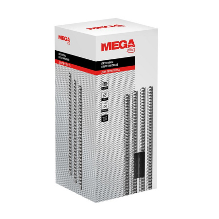 Пружины для переплета пластиковые Promega office 16мм черные 100шт/уп.