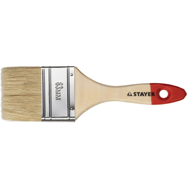 Кисть плоская 2,5"/63 мм, натур.щетина STAYER 0101-063